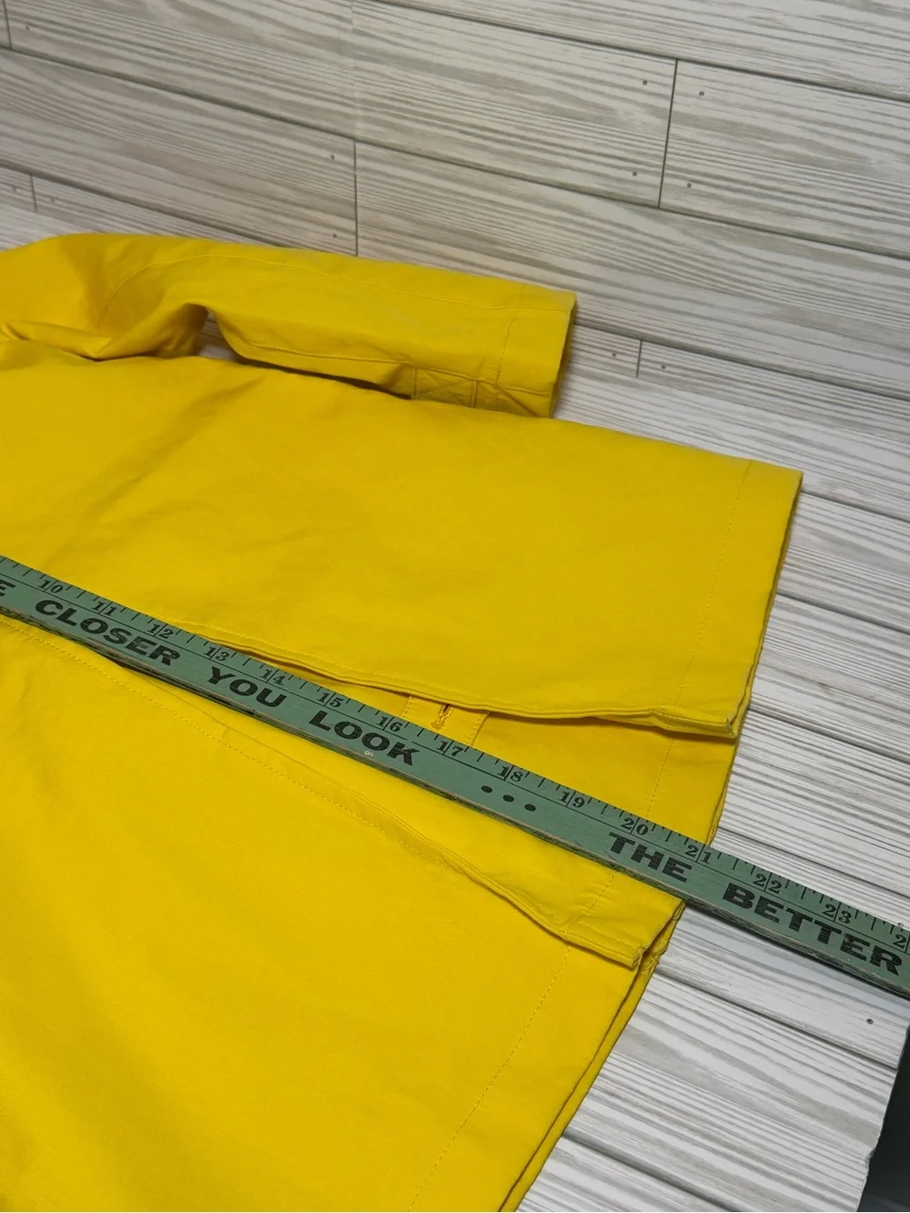 Ralph Lauren Girls Yellow Hooded Raincoat Jacket 4T Cotton Button Front Hood